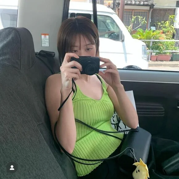 Maryam Nassir Zadeh Blanca Tank Size Large Brat Neon Green Ribbed Knit Top NWT - Picture 5 of 6